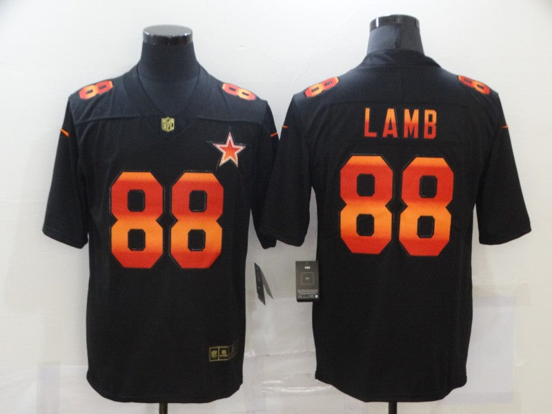 Men's Dallas Cowboys #88 CeeDee Lamb Black Game Player Jersey1