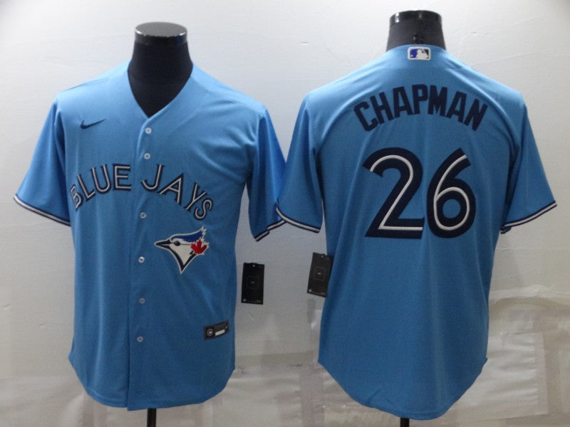 Men's Toronto Blue Jays Matt Chapman #26 Light Blue Replica Baseball Jersey1