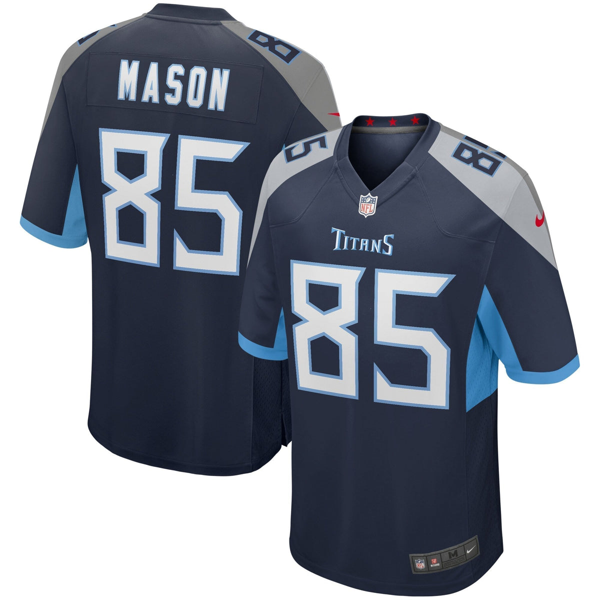 Derrick Mason Tennessee Titans Nike Game Retired   Jersey - Navy