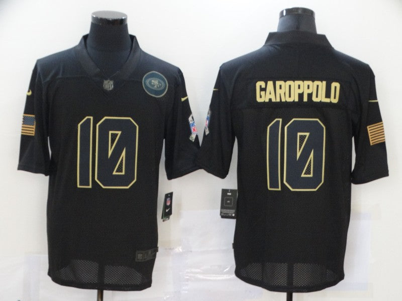 Men's San Francisco 49ers #10 Jimmy Garoppolo Black Player Game Jersey1