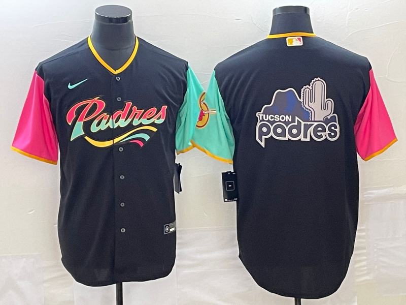 Men's San Diego Padres Black City Connect Replica Team Jersey1