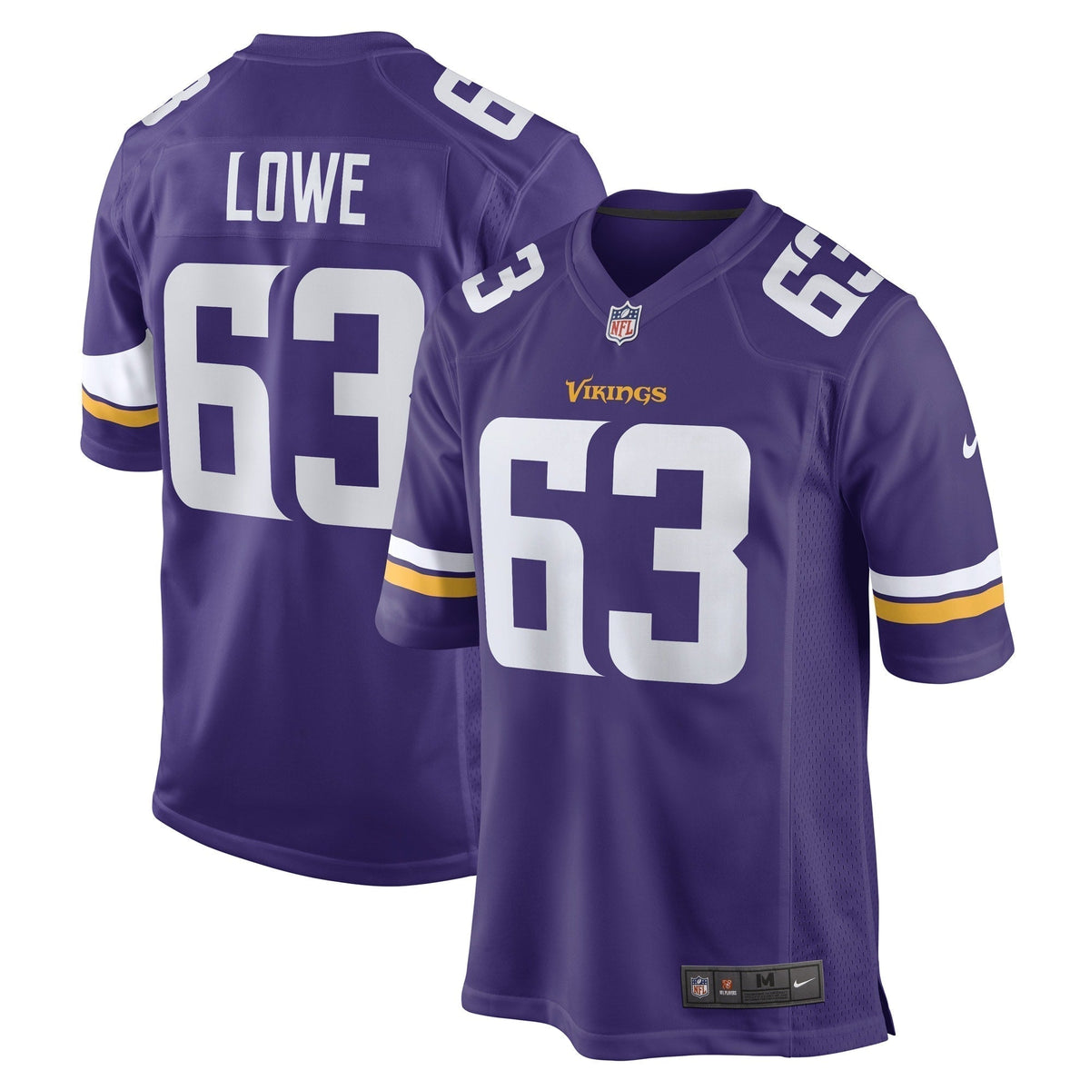 Vederian Lowe Minnesota Vikings Nike Game   Jersey - Purple