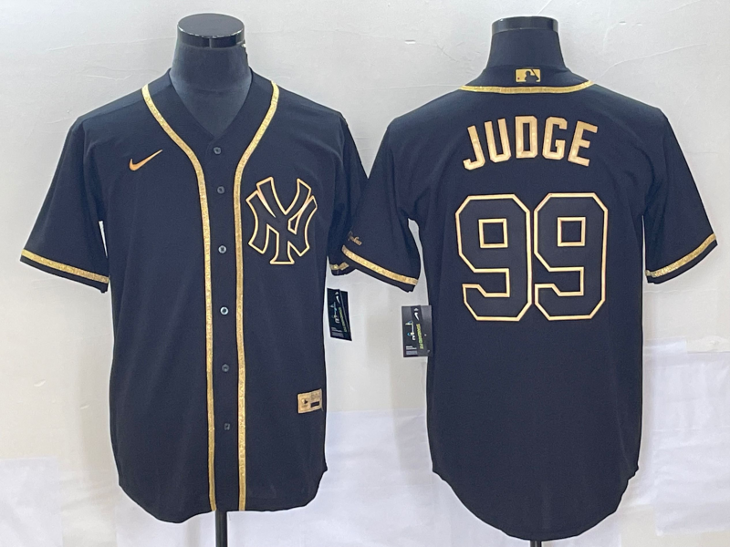 Men's New York Yankees Aaron Judge #99 Black Stitched Jersey1