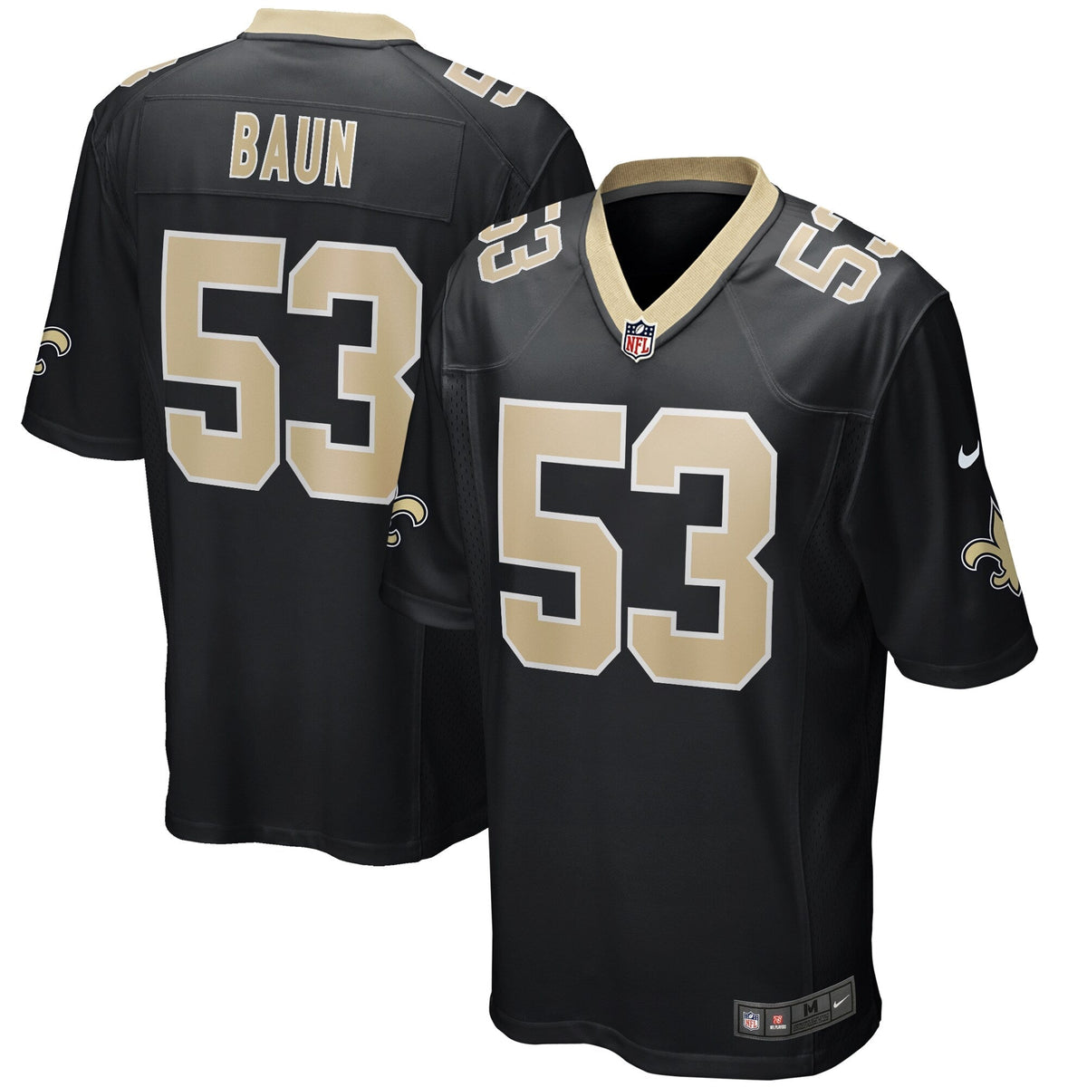 Zack Baun New Orleans Saints Nike Game   Jersey - Black