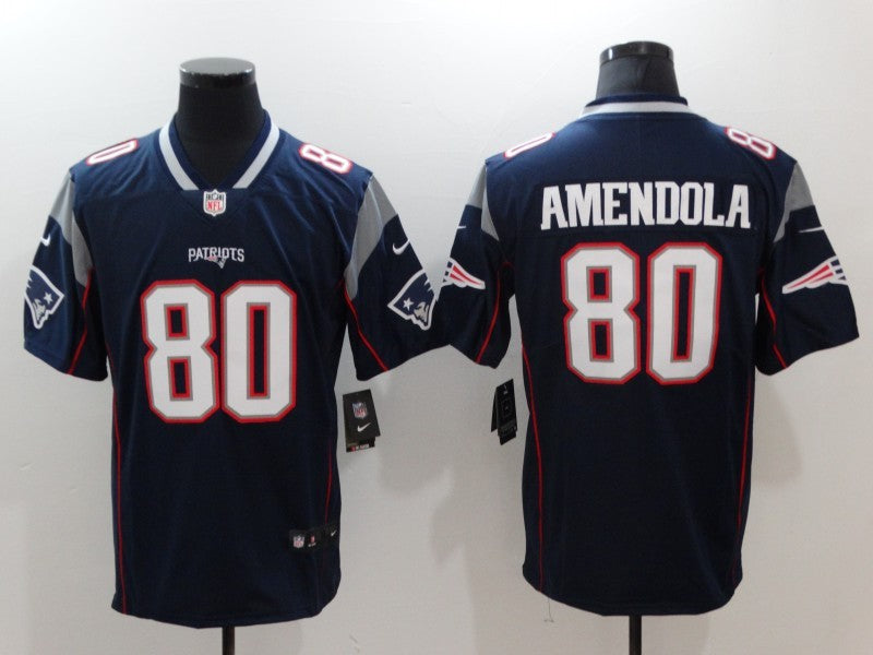 Men's New England Patriots Danny Amendola #80 Navy Game Jersey1