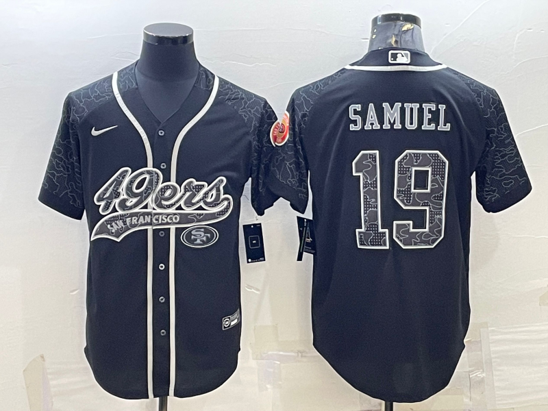 Men's San Francisco 49ers Deebo Samuel #19 Black Retired Player RFLCTV Limited Jersey1 Joint Edition