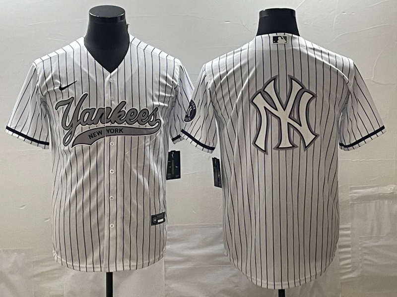 Men's New York Yankees White Player Jersey1 Joint Edition