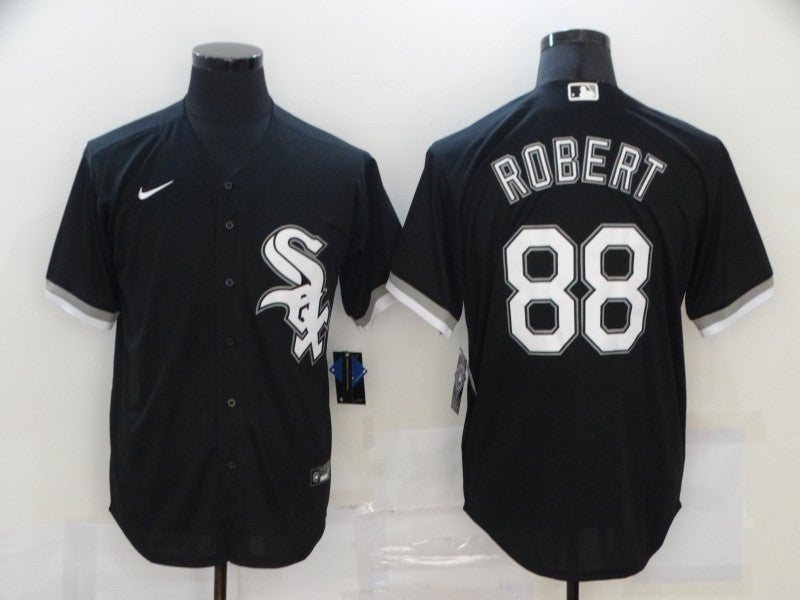 Men's Chicago White Sox Luis Robert #88 Black Replica Baseball Jersey1