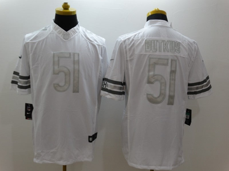 Men's Chicago Bears Dick Butkus #51 White Game Jersey1
