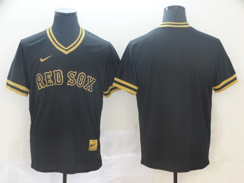 Men's Boston Red Sox Black Blank Jersey1