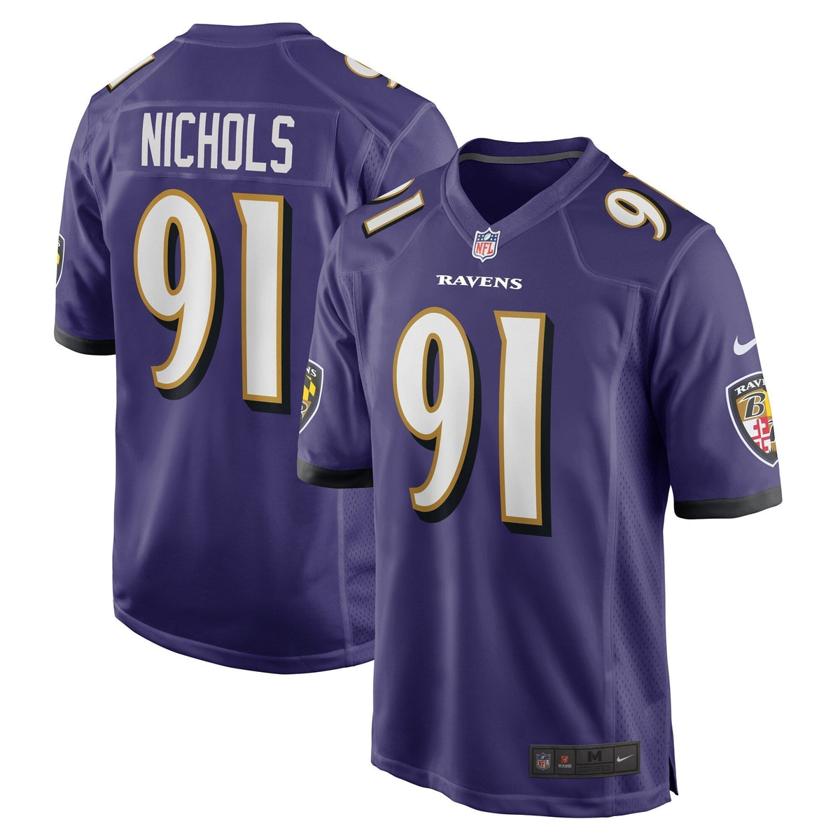 Rayshad Nichols Baltimore Ravens Nike Game   Jersey - Purple