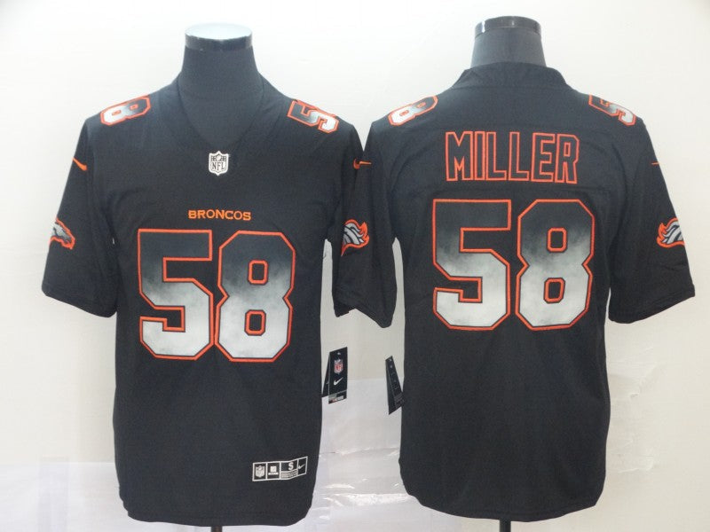Men's Denver Broncos Von Miller #58 Black Player Game Jersey1