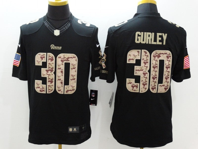 Men's Los Angeles Rams Todd Gurley #30 Black Game Jersey1