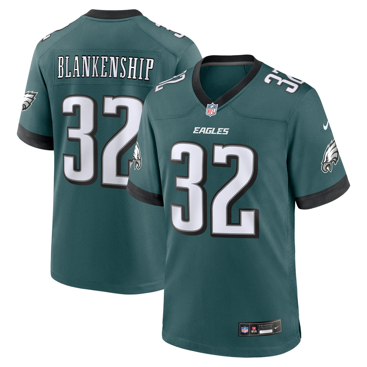 Reed Blankenship Philadelphia Eagles Nike Team Game Jersey - Midnight Green