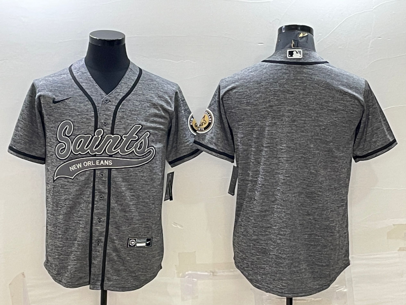 Men's New Orleans Saints Gray Blank Jersey1
