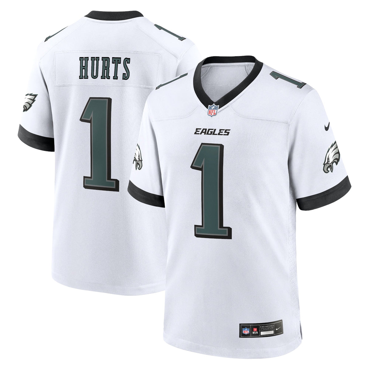 Jalen Hurts Philadelphia Eagles Nike White Game Jersey - White