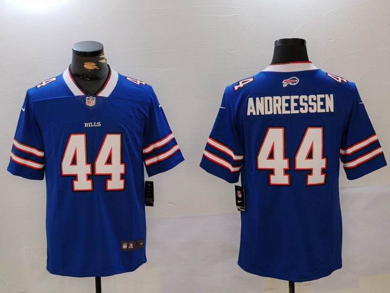 Men's Buffalo Bills Joe Andreessen #44 Royal Game Jersey1