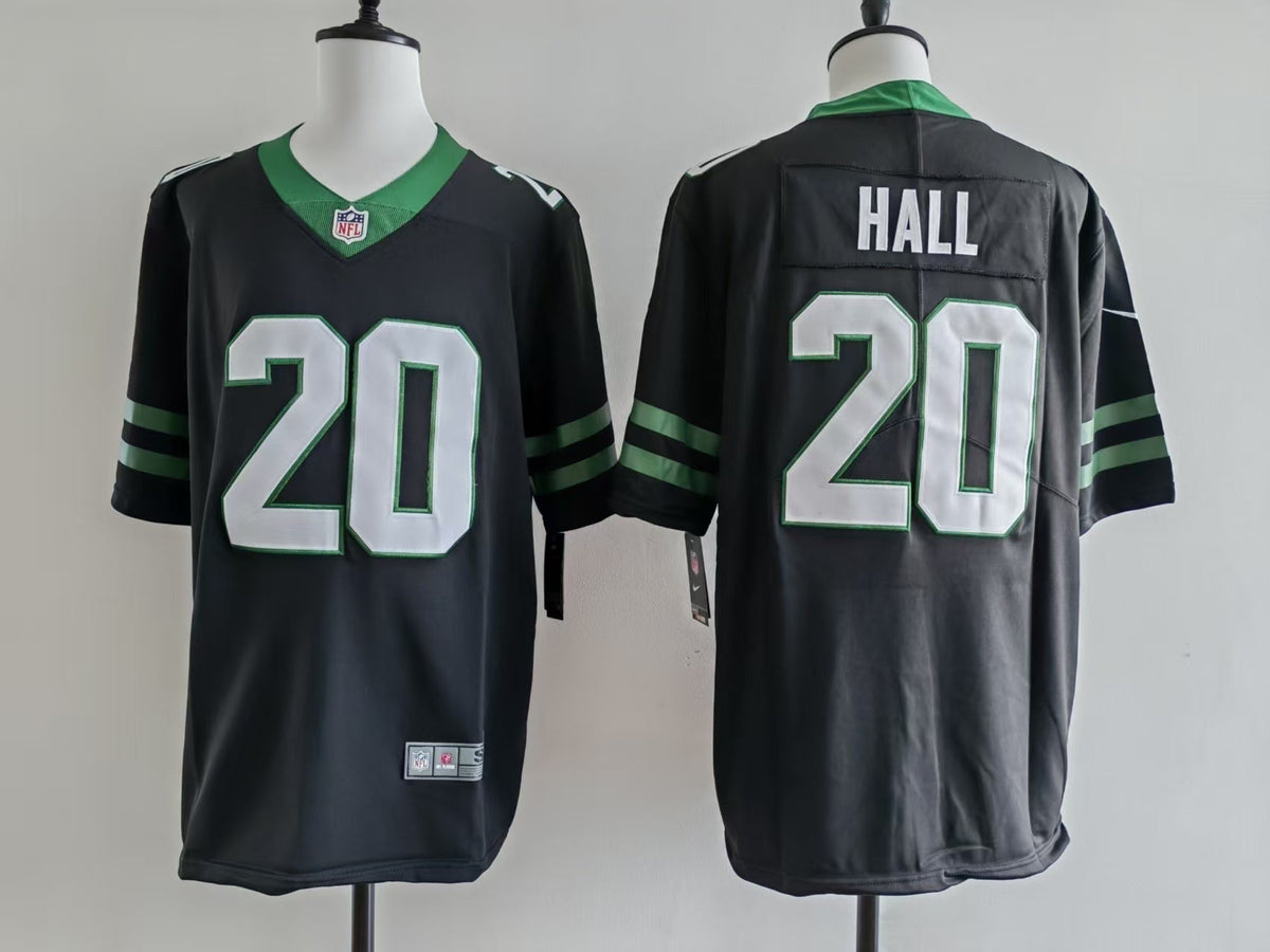 Men's New York Jets Breece Hall Jersey-Black