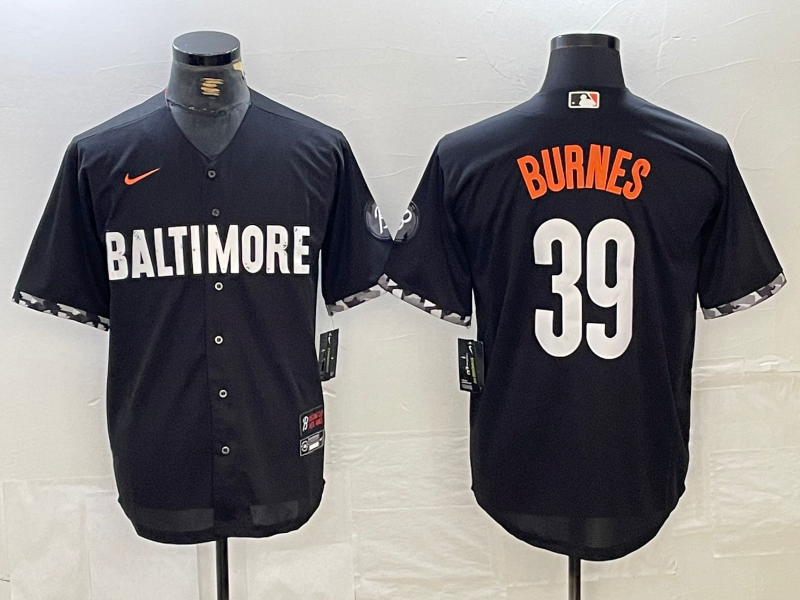 Men's Baltimore Orioles Corbin Burnes #39 Black City Connect Replica Player Jersey1