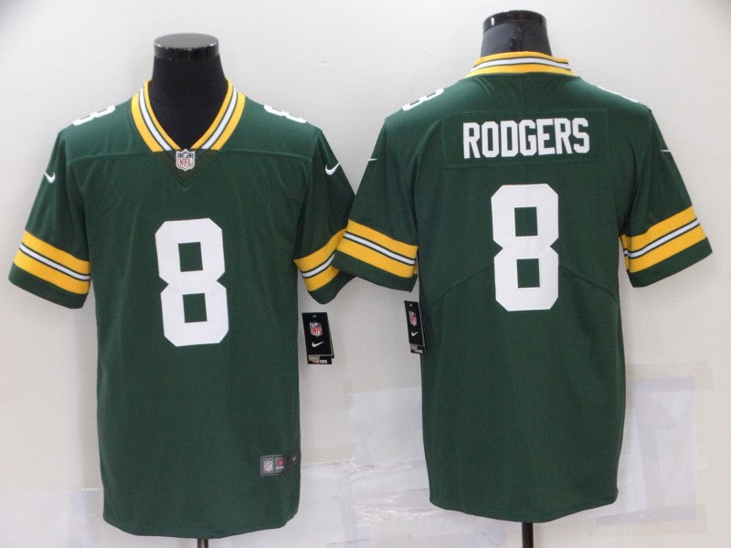 Men's Green Bay Packers Aaron Rodgers #8 Green Game Jersey1