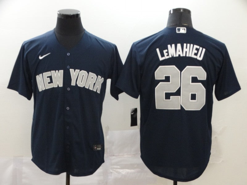 Men's New York Yankees DJ LeMahieu #26 Navy Replica Player Jersey1