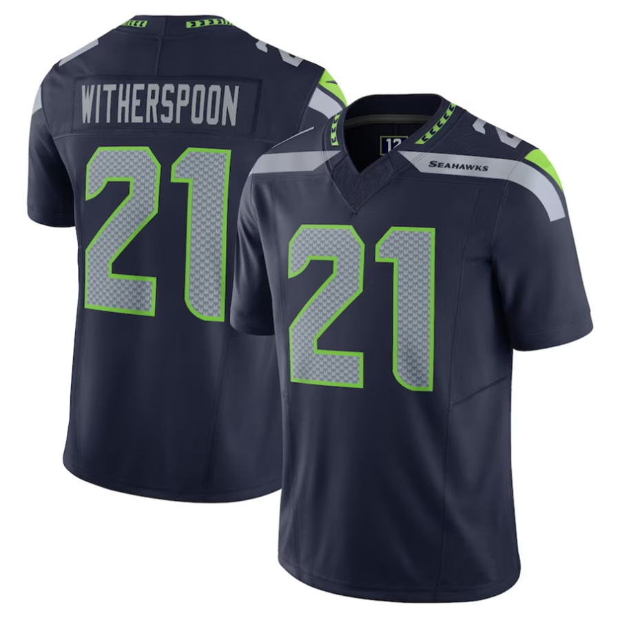 #21 Devon Witherspoon Player S.Seahawks Navy Vapor F.U.S.E. Limited Football Jerseys