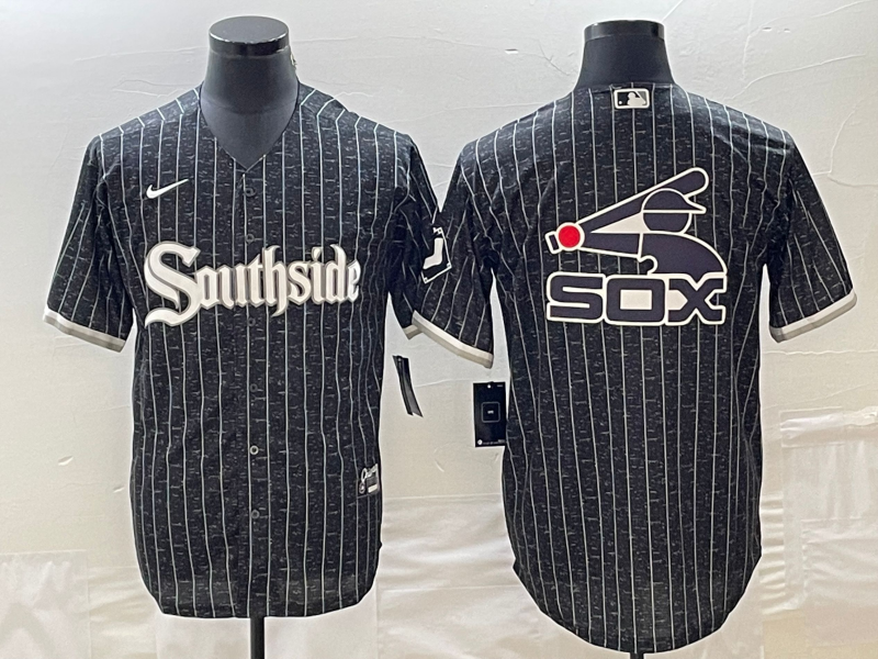 Men's Chicago White Sox Black City Connect Replica Player Jersey1