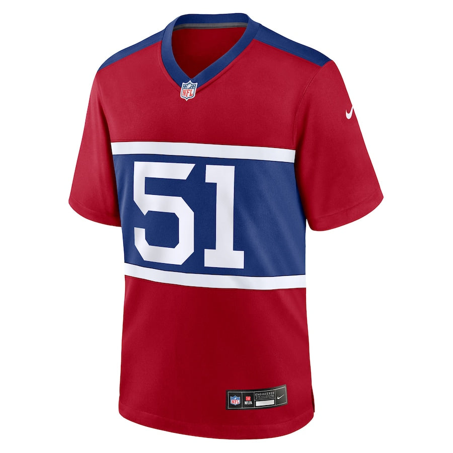 Men's New York Giants Abdul Carter Nike Red First Round Pick Alternate Game Jersey