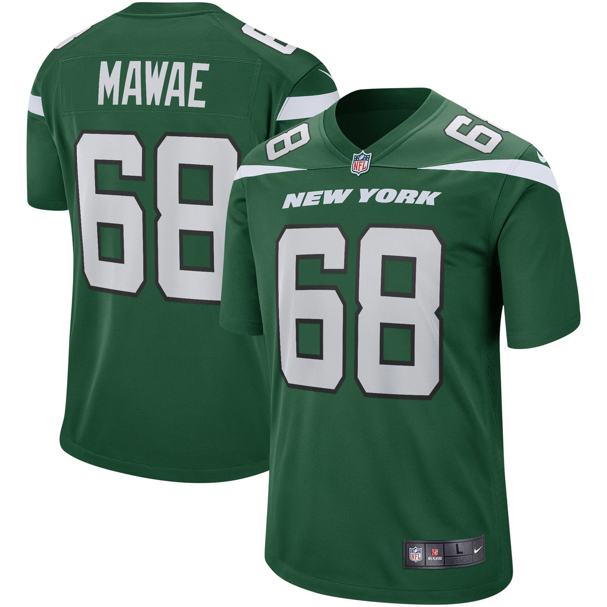 Kevin Mawae New York Jets Nike Game Retired   Jersey - Gotham Green
