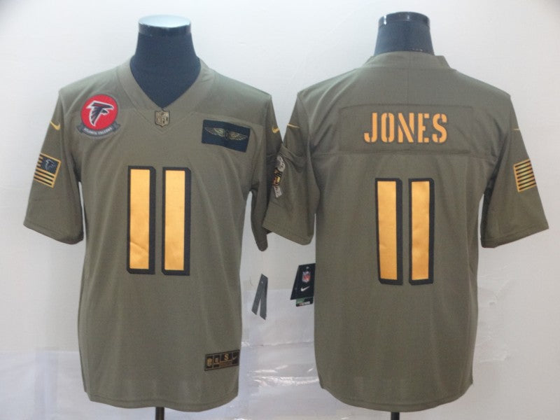 Men's Atlanta Falcons Julio Jones #11 Brown Game Player Jersey1