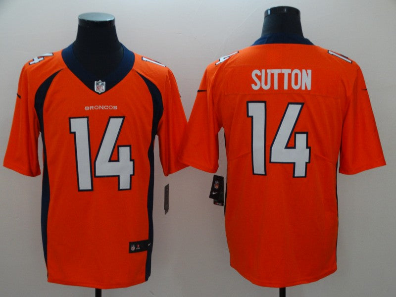 Men's Denver Broncos Courtland Sutton #14 Orange Game Jersey1