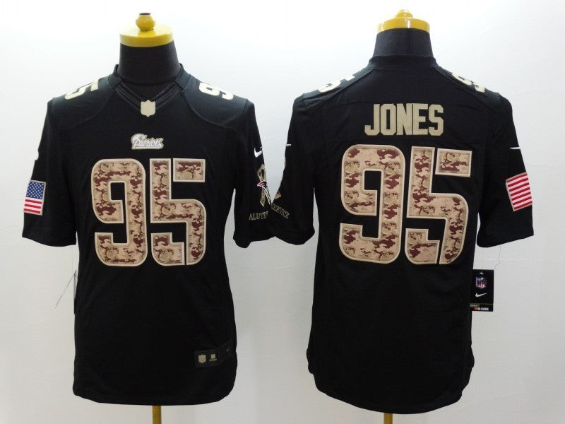 Men's New England Patriots Chandler Jones #95 Black Game Jersey1