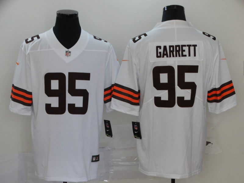 Men's Cleveland Browns Myles Garrett #95 White Player Game Jersey1