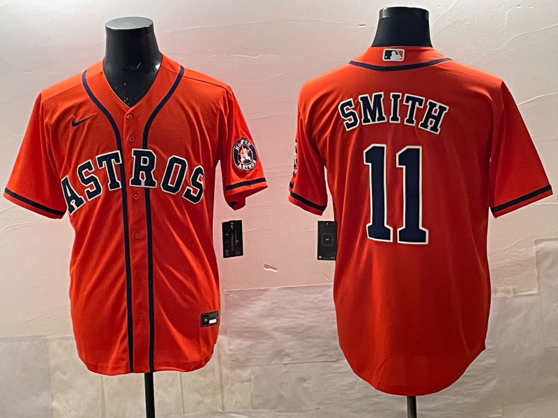 Men's Houston Astros Cam Smith #11 Orange Alternate Replica Player Jersey