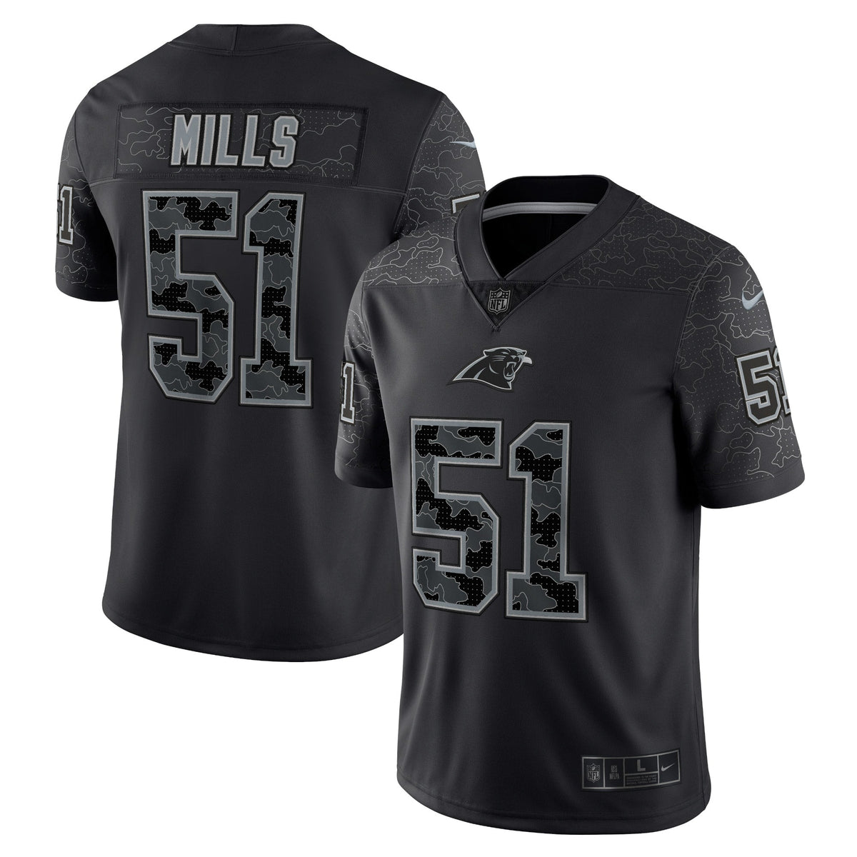Sam Mills Carolina Panthers Nike Retired   RFLCTV Limited Jersey - Black