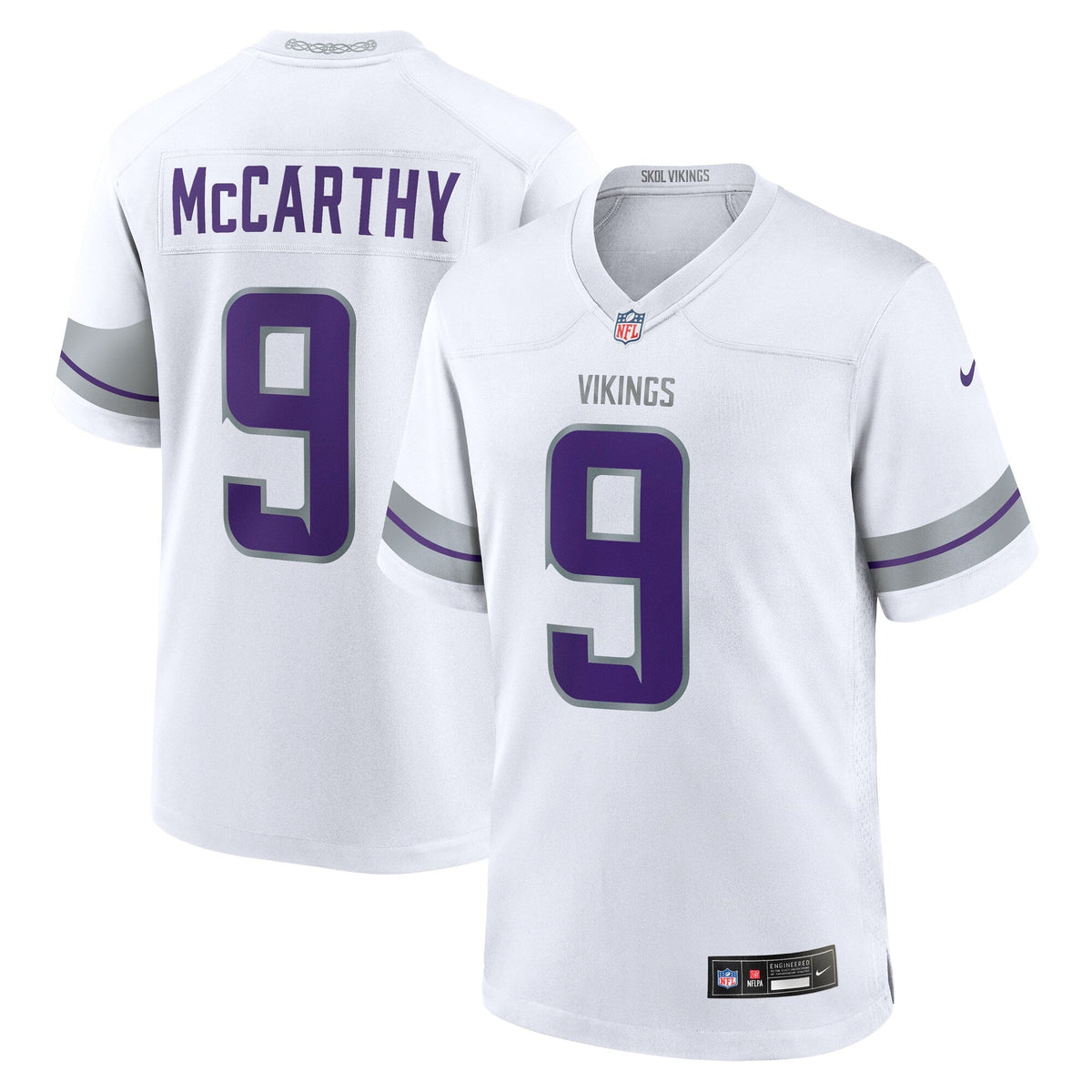 J.J. McCarthy Minnesota Vikings Nike Alternate Game   Jersey - White