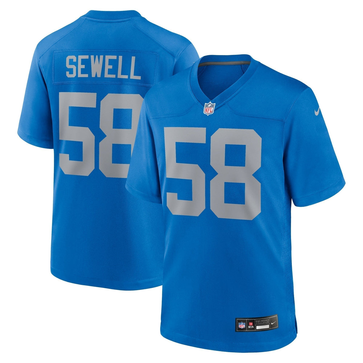 Penei Sewell Detroit Lions Nike Alternate Game Jersey -  Blue