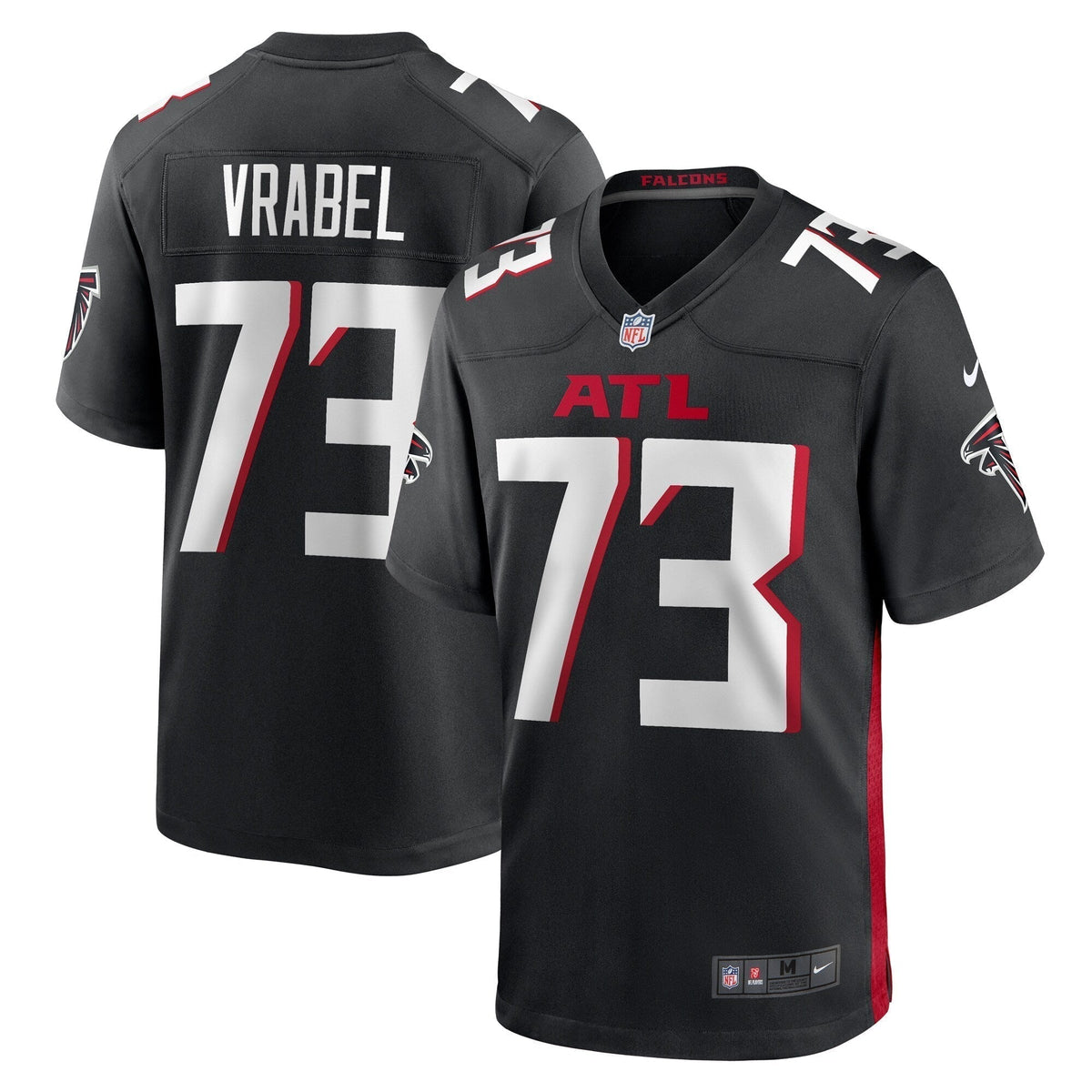 Tyler Vrabel Atlanta Falcons Nike   Game Jersey - Black