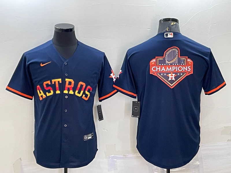 Men's Houston Astros Navy Replica Player Jersey1