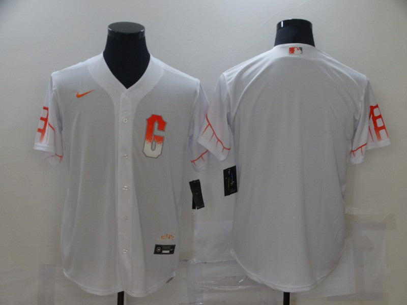 Men's San Francisco Giants White City Connect Replica Blank Jersey1