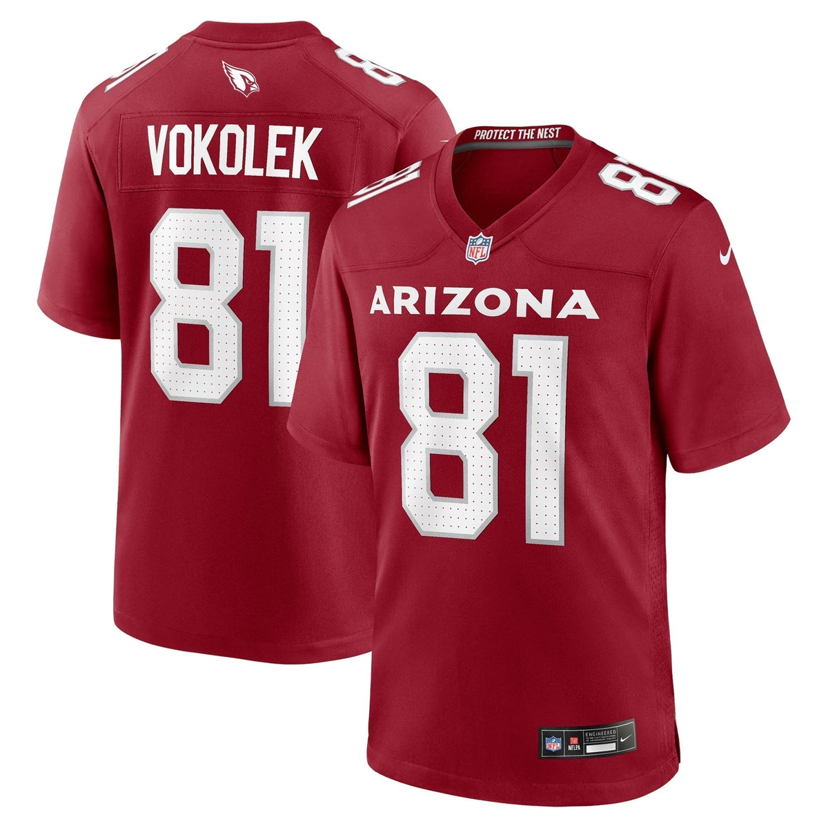 Travis Vokolek Arizona Cardinals Nike Team Game Jersey -  Cardinal