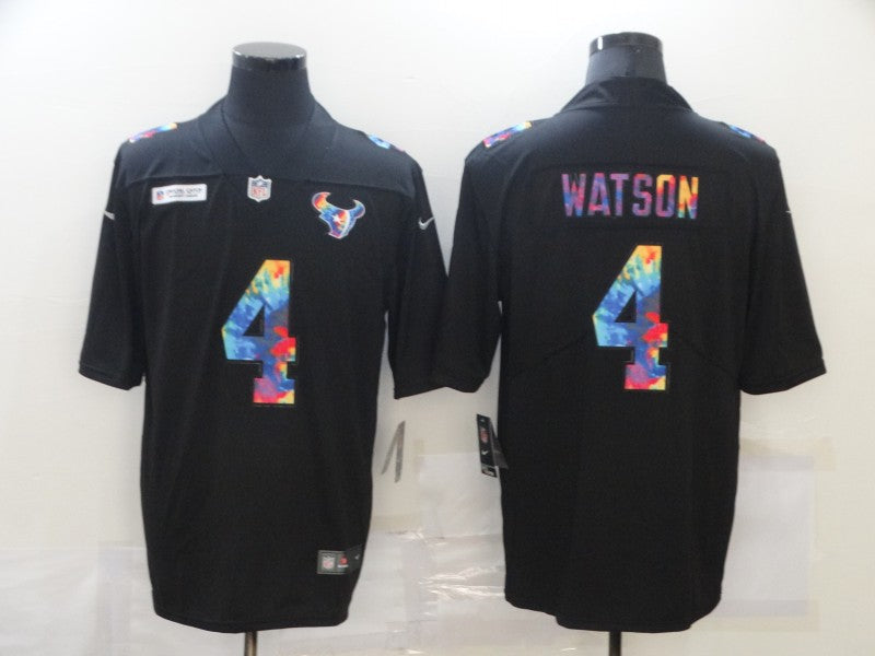 Men's Houston Texans Deshaun Watson #4 Black Game Jersey1