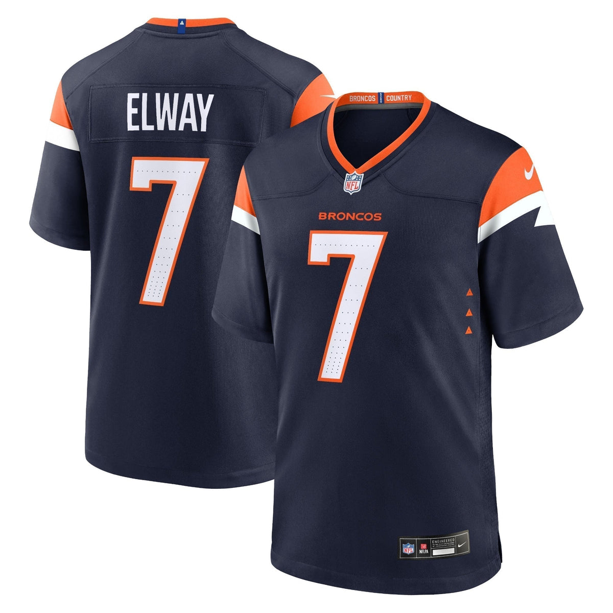 John Elway Denver Broncos Nike Mile High Collection Alternate Retired   Game Jersey - Navy