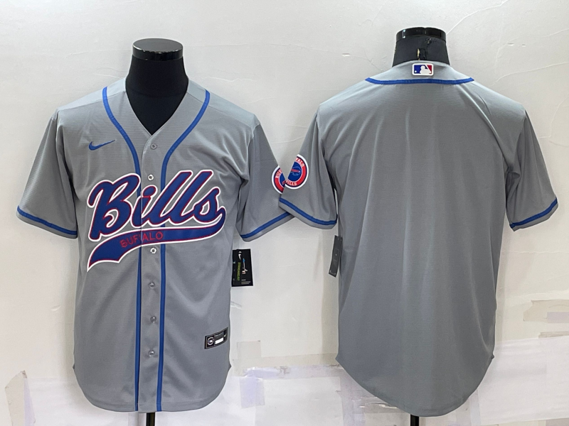 Men's Buffalo Bills Gray Blank Jersey1