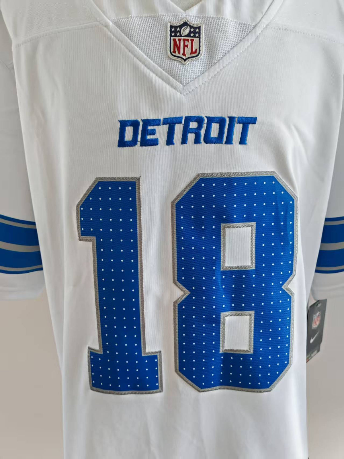 Men's Detroit Lions Isaac TeSlaa Jersey -  White