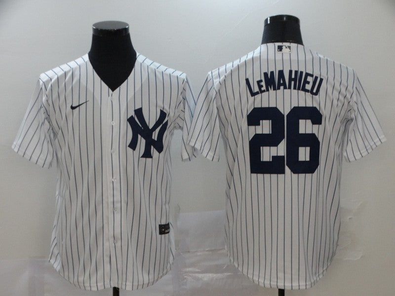 Men's New York Yankees DJ LeMahieu #26 White Replica Baseball Jersey1