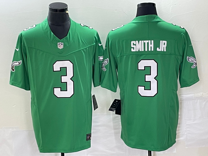 Men's Philadelphia Eagles Nolan Smith #3 Kelly Green Game Jersey1
