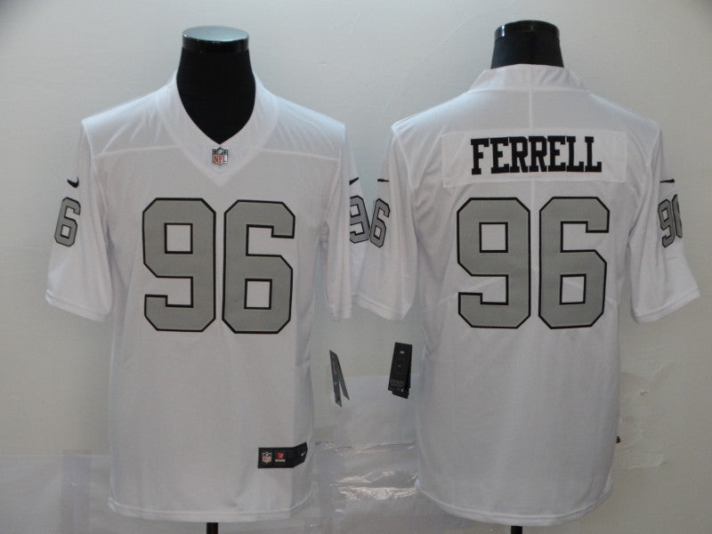 Men's Las Vegas Raiders Clelin Ferrell #96 White Game Jersey1