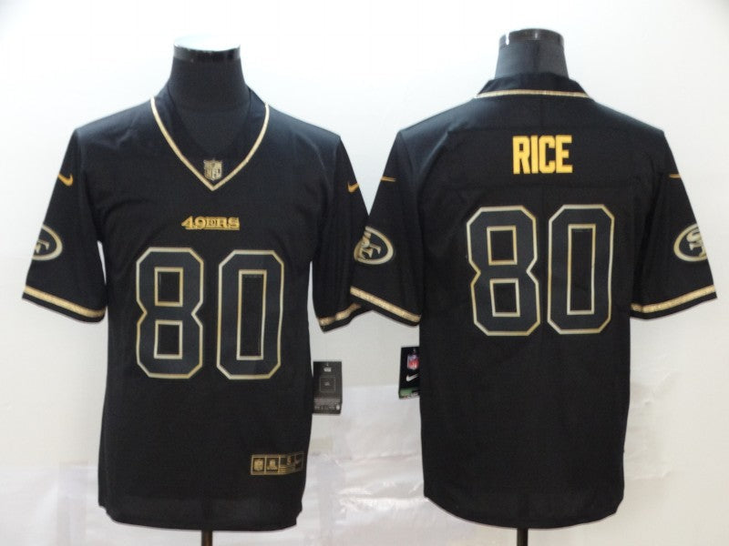 Men's San Francisco 49ers Jerry Rice #80 Black Authentic Game Jersey1