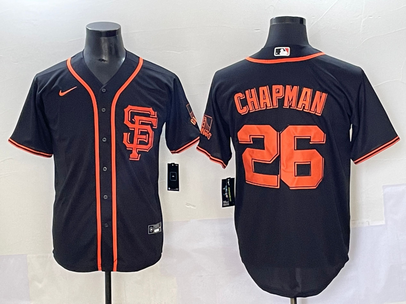 Men's San Francisco Giants Matt Chapman #26 Black Limited Player Jersey